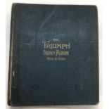 The Triumph Stamp Album; with 10 maps, complete with various used stamps from around the world,