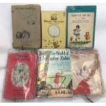 A. A. Milne, a collection of various books, entitled 'Now We Are Six', 'Winnie-the-Pooh', 'The World