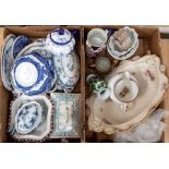 A collection of Victorian and Edwardian kitchen wares, including tureens, jelly moulds, wash bowl,