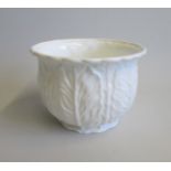 A Wedgwood Bone China  White Glazed Small Plant Pot. From The Countryware  collection Date  20th