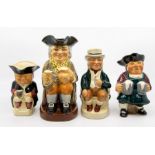 Royal Doulton Toby Jug two Tonywood Toby Jugs and a Roy Kirkham Toby jug