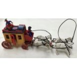 Timpo Toys US Mail Wells Fargo Stage Line with horses. Along with vintage games to include Beetle