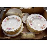 Royal Crown Derby Posie pattern china dinner and tea service, large quantity including teapots etc