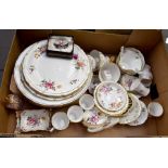 A collection of Royal Crown Derby Posie pattern and other Derby plates and dishes, along with