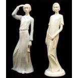 Royal Doulton Reflections figures 1986 of Enigma 3110 and Panorama HN3028 both second quality
