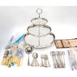 A collection of EPNS, EP and plate flat ware, including fish forks, butter knives, knives etc and