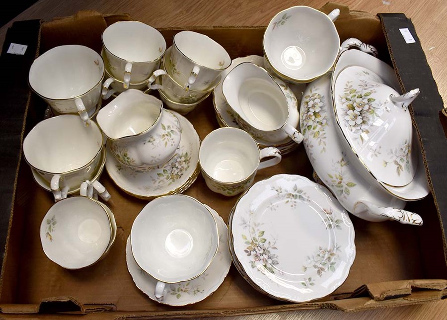 A collection of Royal Albert Haworth and Blossom Time china tea sets including some Aynsley