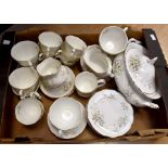 A collection of Royal Albert Haworth and Blossom Time china tea sets including some Aynsley