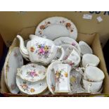 A collection of Royal Crown Derby Posie Pattern china, tea wares, including Edwardian blue and