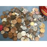 UK and World Coins, includes pre 47 Silver, Victorian penny’s Medallic Coins and other coins in a