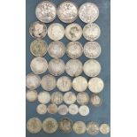 Large Silver coin collection includes, 2 x 1889 Crowns, 1889 Double Florin, Halfcrowns 1817, 1876,