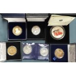 Sterling silver commemorative Coins (approx 423g total)