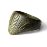 Medieval Archers Ring Copper-alloy, 7.76 grams. 32.11 mm, 22.49 mm internal. Circa 13th-14th century
