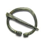 Roman Penannular Brooch.  Circa 1st century AD. Copper-alloy, 4.80 grams. 33.37 mm. A Roman