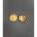 Victoria & Edward VII Half Sovereigns 1900 & 1902. Condition, wear to high points with small