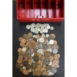 Coin collection, includes pre 20 & pre 47 Silver, Victorian bun head penny’s, with other coins. In a