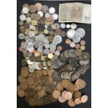 Large UK & World Coin Collection, includes pre 20 & pre 47 Silver, Victorian penny’s, world silver