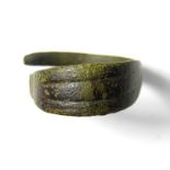 Viking Bronze Ring Copper-alloy, 2.15 grams. 20.63 mm, 18.29 mm internal. Circa 9th-10th century AD.