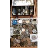 Collection of UK & World Coins, includes small amount of pre 47 Silver, copper penny’s,