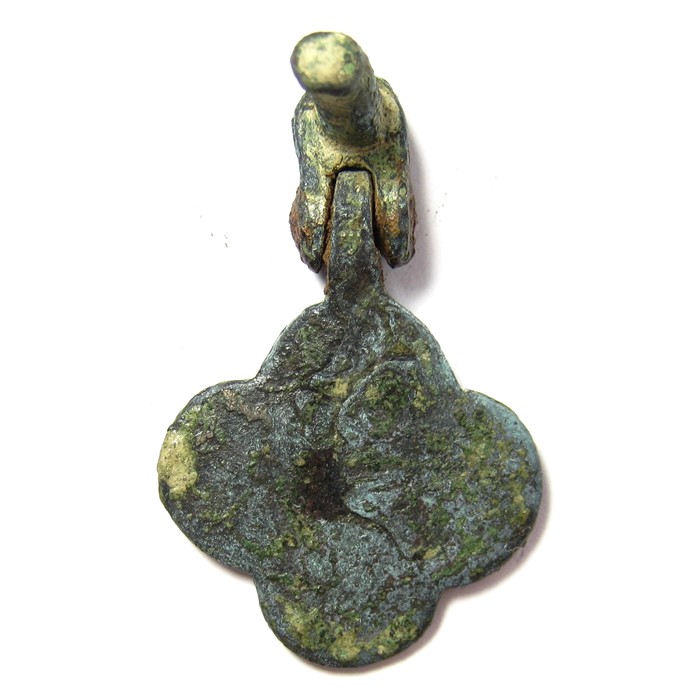 Medieval Harness Pendant.  Circa 14th century AD. Copper-alloy, 9.36 grams. 36.95 mm. A fully - Image 2 of 3