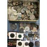 Coins and metal detector finds (some silver), includes George III Cartwh Two pence, 1820