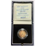Elizabeth II, Royal Mint  half Sovereign 1989, 500th Anniversary of the first Gold Sovereign.