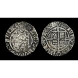 Henry VIII Sovereign Penny, Durham. Obv. King enthroned holding orb and sceptre. h D G ROSA SIE