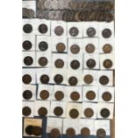 Large Penny Collection Victorian (bun head) Edward VII, George V, George VI and Elizabeth II,