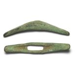 Medieval Dagger Guard.  Circa 13th century AD. Copper-alloy, 42.83 grams. 87.36 mm. A dagger guard