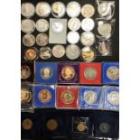 Large collection of Commemorative Coins, Medallic issues and commemorative medals, includes 2 x