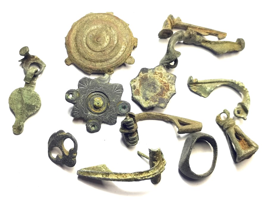 Group Metal Detecting Finds.  Circa 1st-5th century AD. Copper-alloy, 18.80-46.76 mm. A good group