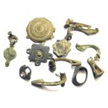 Group Metal Detecting Finds.  Circa 1st-5th century AD. Copper-alloy, 18.80-46.76 mm. A good group