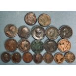 Half Penny and Farthing Coins, includes Half Pennies  2 x  Willem III 1694-1702, George III 1771,