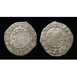 Henry VIII Halfgroat.  Third coinage, 1544-7 AD. Silver, 1.23 grams. 20 mm. Obverse: Crowned
