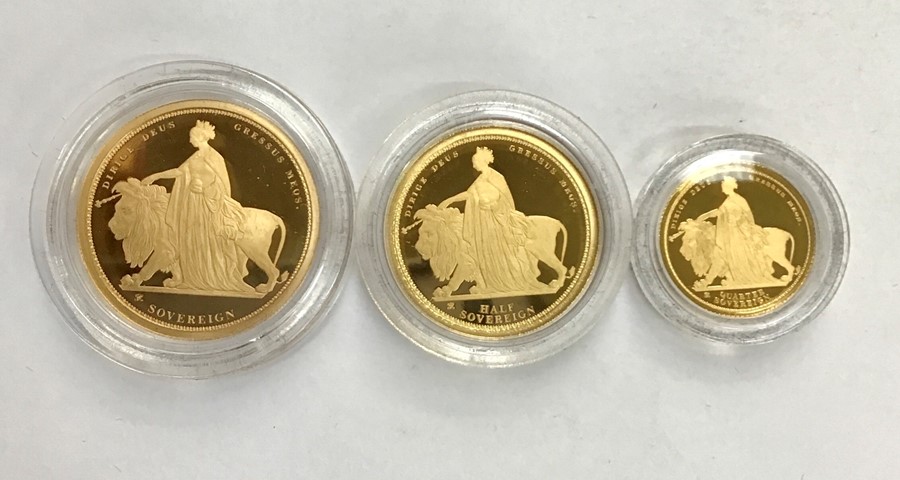 2019 Queen Victoria 200th anniversary 24ct Gold Sovereign set comprised of Sovereign (7.34g), Half