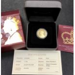 Australia Perth Mint Quarter ounce 24ct Gold coin Commemorating the Coronation Anniversary 2013. (