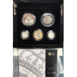 Royal Mint 2010 Piedfort Silver Proof coin set, in Original Case with Certificate.