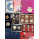 Large collection of UK and World Coins, includes half silver 1974 fifty rupee, 1976 USA proof set,