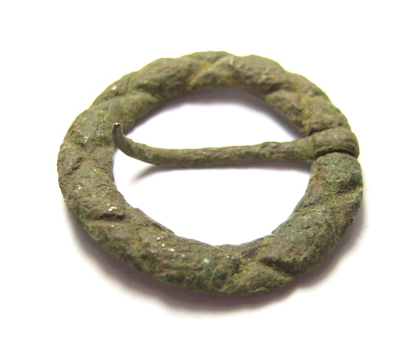 Medieval Brooch.  Circa 15th century. Copper-alloy, 5.31 grams. 28.06 mm. A medieval annular