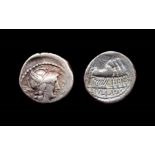 L. Cornelius Sulla and L. Manlius Torquatus Denarius. 82 BC. Silver, 3.94 grams, 16.89 mm.