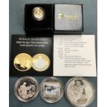 2020 VE Day 75th anniversary 22ct Gold Quarter Sovereign in Original Case with Certificate (2g),