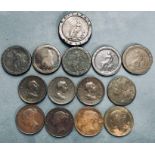 Georgian and Victorian Pennies, includes 1797 Cartwheel Two Pence, 5 x Cartwheel One Pence, 2 x