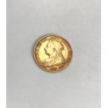 Victoria, Half Sovereign 1893. Condition, wear to high points with small scratches to surface
