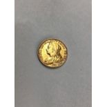 Victoria 1897m Sovereign. Condition, wear to high points with small scratches to surface.