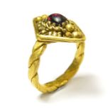 Carolingian Gold Ring. Circa 9th century AD. Gold, 6.72 grams. 21.56 mm, internal 15.74 mm. A