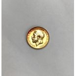 George V Half Sovereign 1911. Condition, wear to high points with scratches to  surface.