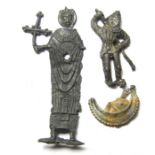 Collection of Pilgrims Badges Pewter, 24.08 mm-63.14 mm, selection of medieval pewter badges,
