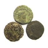 Carausius Antoninianus Group. Circa 3rd century AD. A group of three Carausius antininianus, Billon,