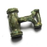 Celtic Toggle. Circa 1st-2nd century AD. Copper-alloy, 9.47 grams. 24.26 mm. A Romano-British bar