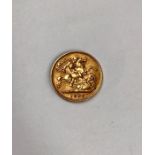 Victoria, 1896 Half Sovereign.  Condition, wear to high points with small scratches.